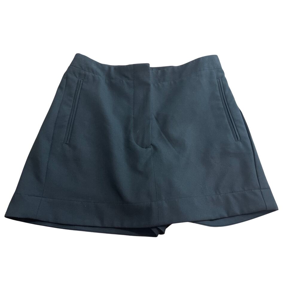 Zara Black Tailored A-Line Skort Skirt Built In Shorts XS Morocco